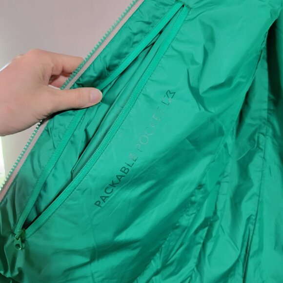 Cutter & Buck Loft Barlow Pass Green Puffer Jacket With Zippered Pockets & High - Picture 12 of 12